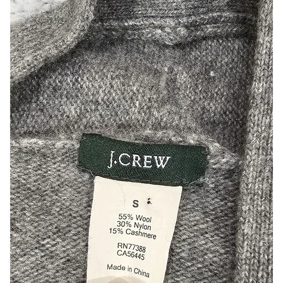 J. Crew Cardigan Women's S Wool Cashmere Gray Coastal Academia Quiet Luxury - Picture 3 of 12